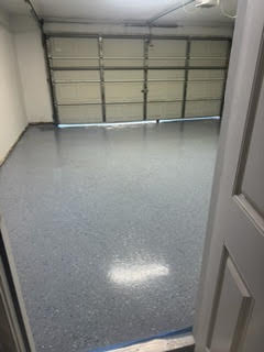 Finished garage epoxy floor